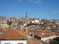 Uitzicht op de bovenstad van Porto