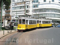 Eindpunt van tram 18 in Lissabon